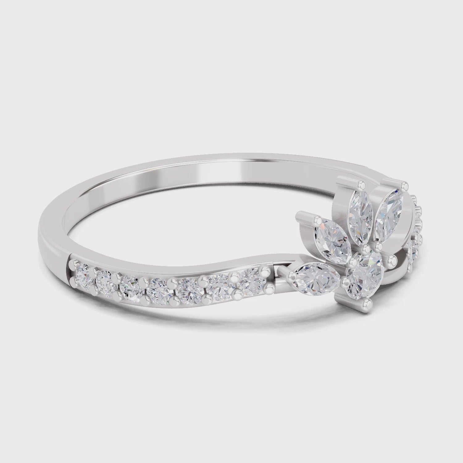 Dazzling Petal Diamond Promise Ring