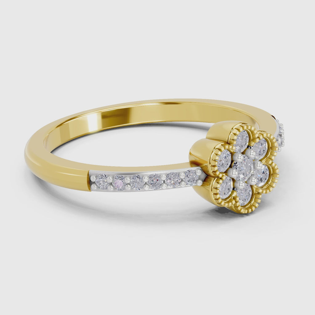 Ethereal Floral Diamond Engagement Ring