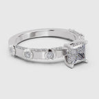 Ethereal Princess-Cut Solitaire Diamond Ring