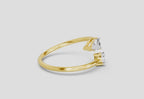 Elegant Pear Solitaire Diamond Ring