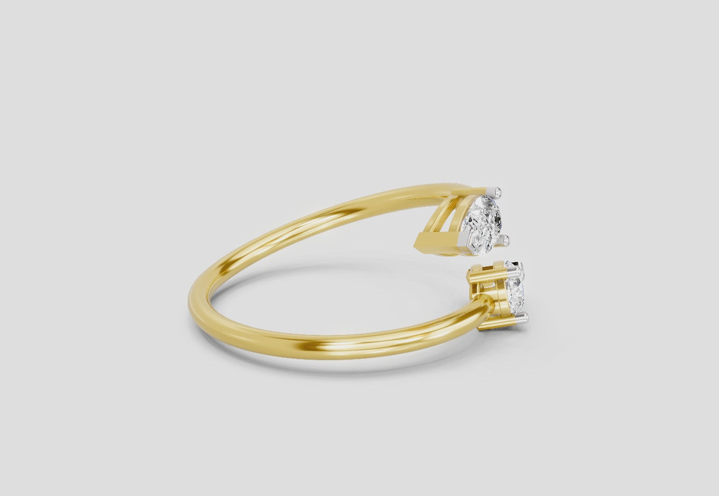 Elegant Pear Solitaire Diamond Ring