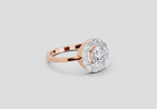 Regal Round Halo Diamond Ring