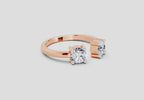 Exquisite Round Two-Stone Diamond Ring