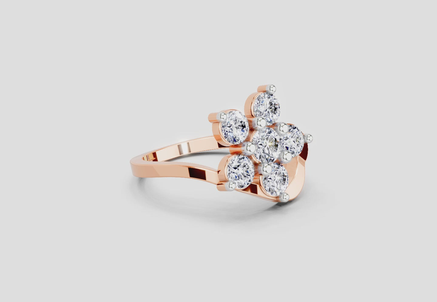 Luminous Floral Diamond Ring