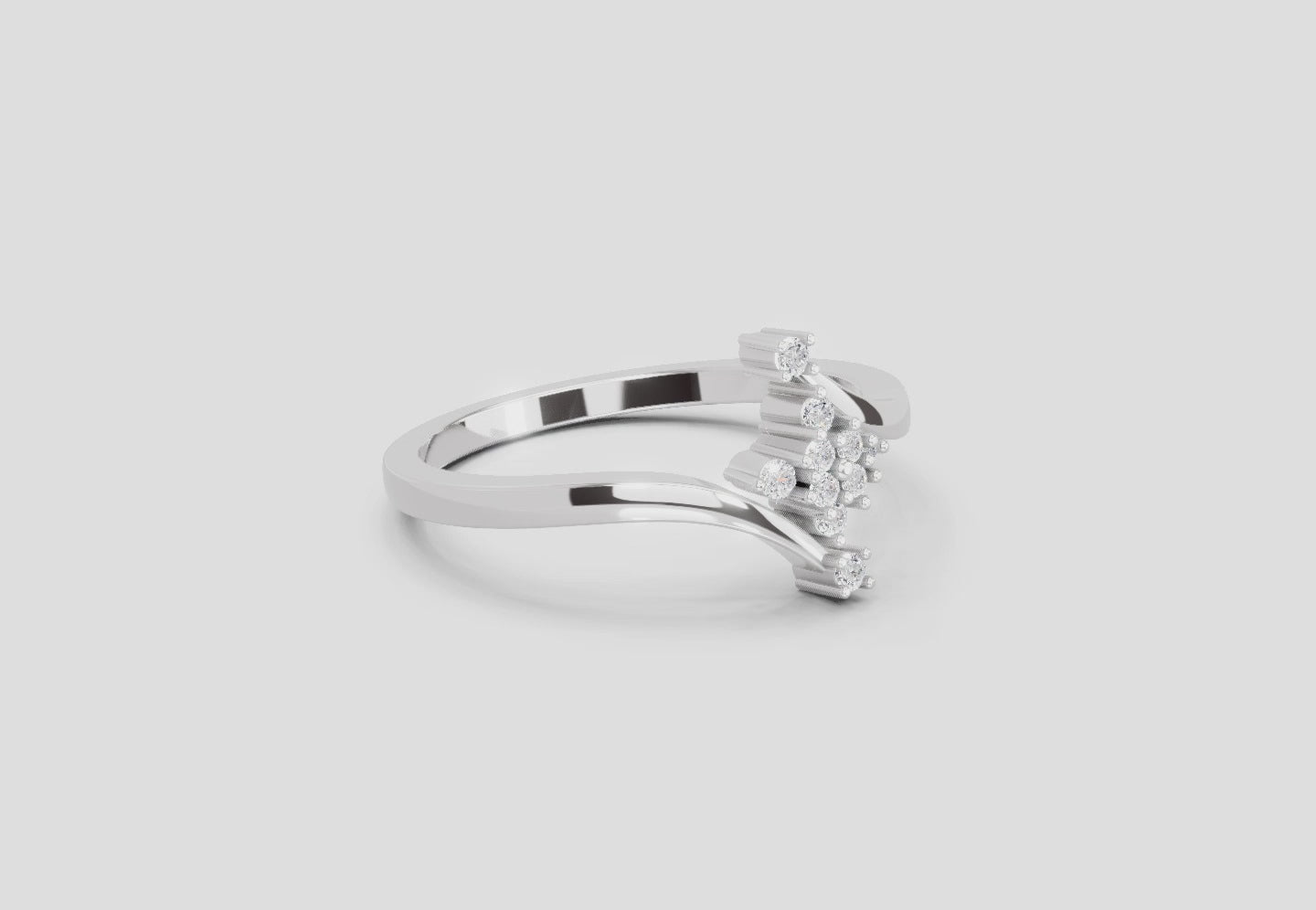 Gleaming Cluster Diamond Ring