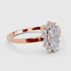 Dazzling Oval Halo Diamond Engagement Ring