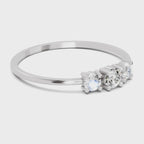 Stunning Three-Stone Diamond Engagement Ring