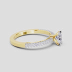 Shimmering Oval Solitaire Diamond Ring