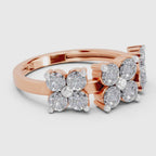 Sparkling Floral Diamond Ring