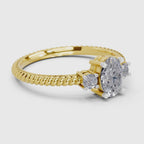 Radiant Oval Diamond Engagement Ring
