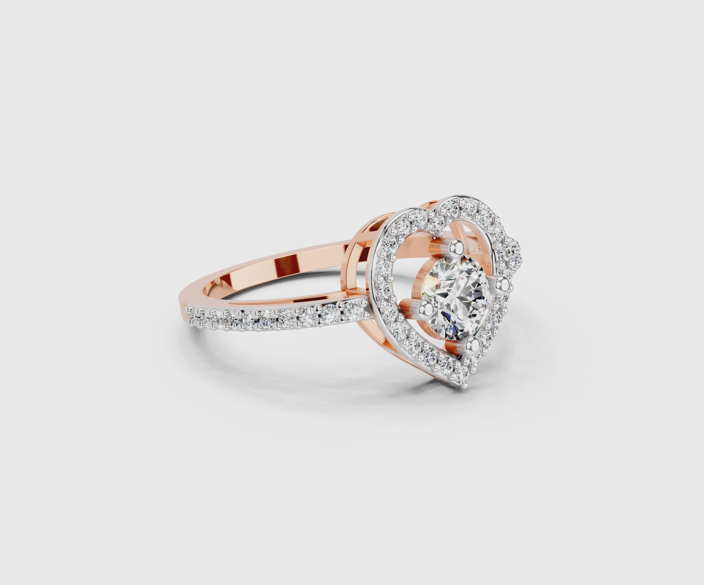 Celestial Round Halo Diamond Ring