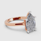 Lustrous Pear Solitaire Diamond Ring