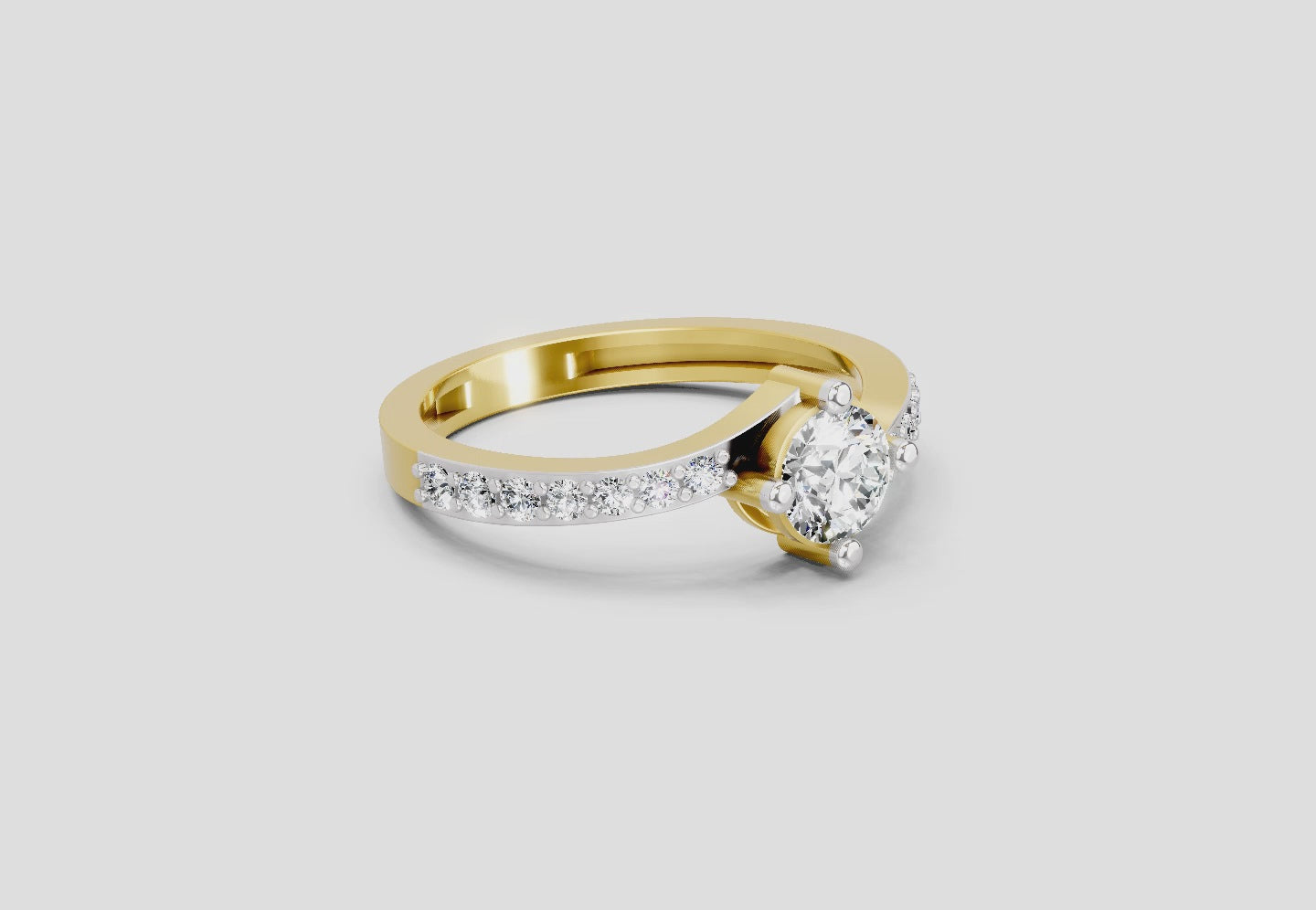 Opulent Solitaire Diamond Engagement Ring