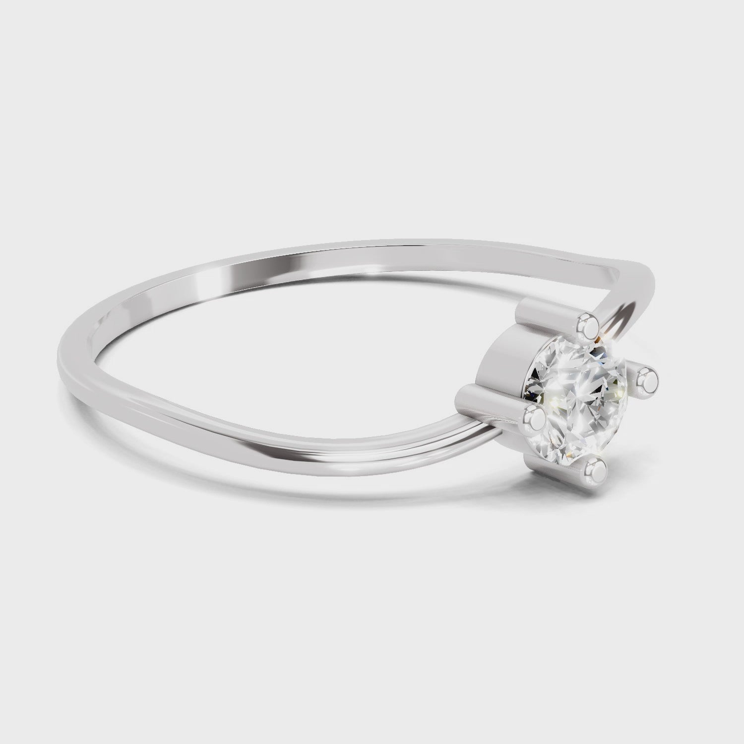 Resplendent Solitaire Diamond Engagement Ring