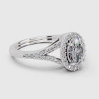 Brilliant Oval Halo Diamond Engagement Ring