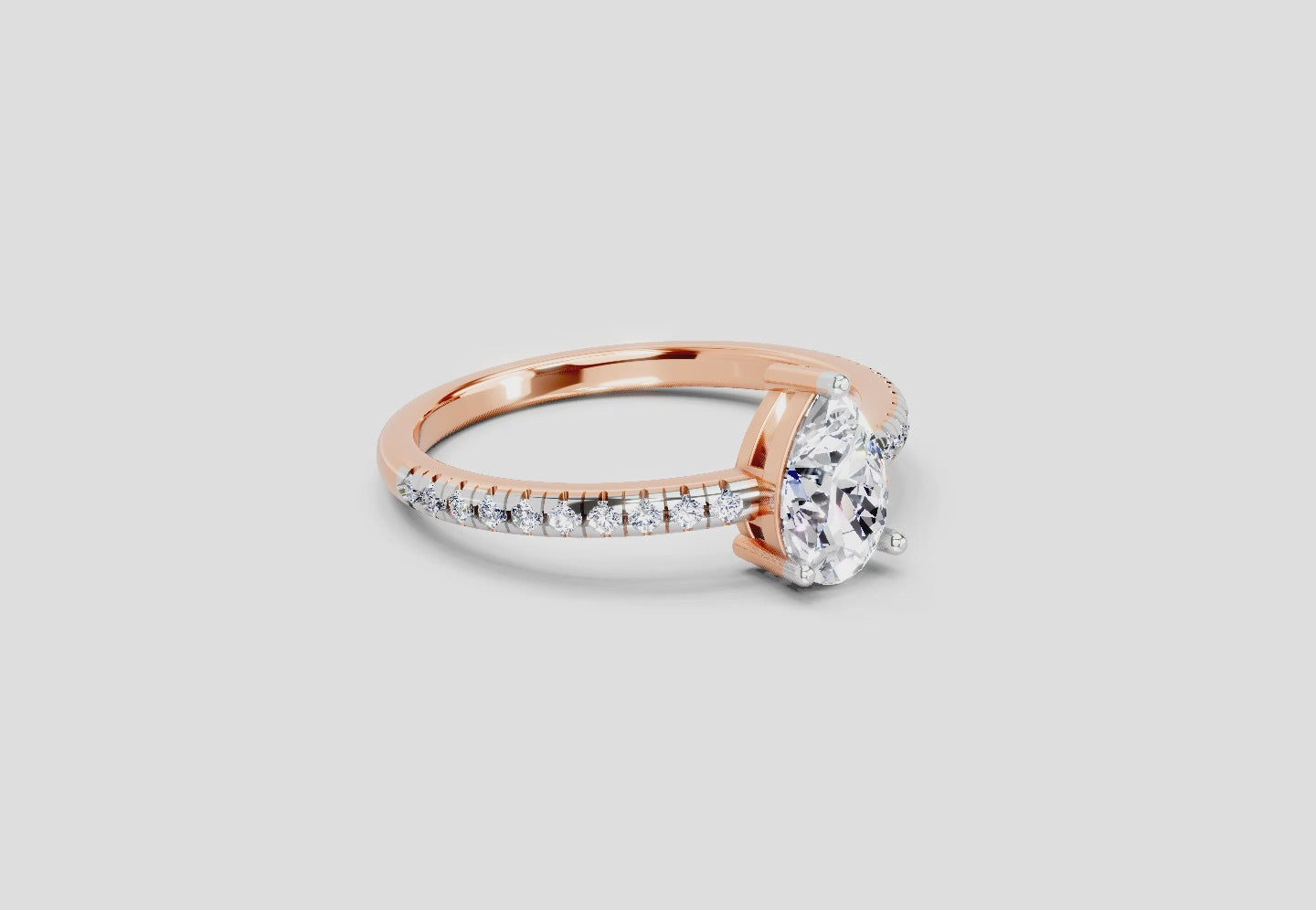 Opulent Teardrop Celestia Diamond Engagement Ring
