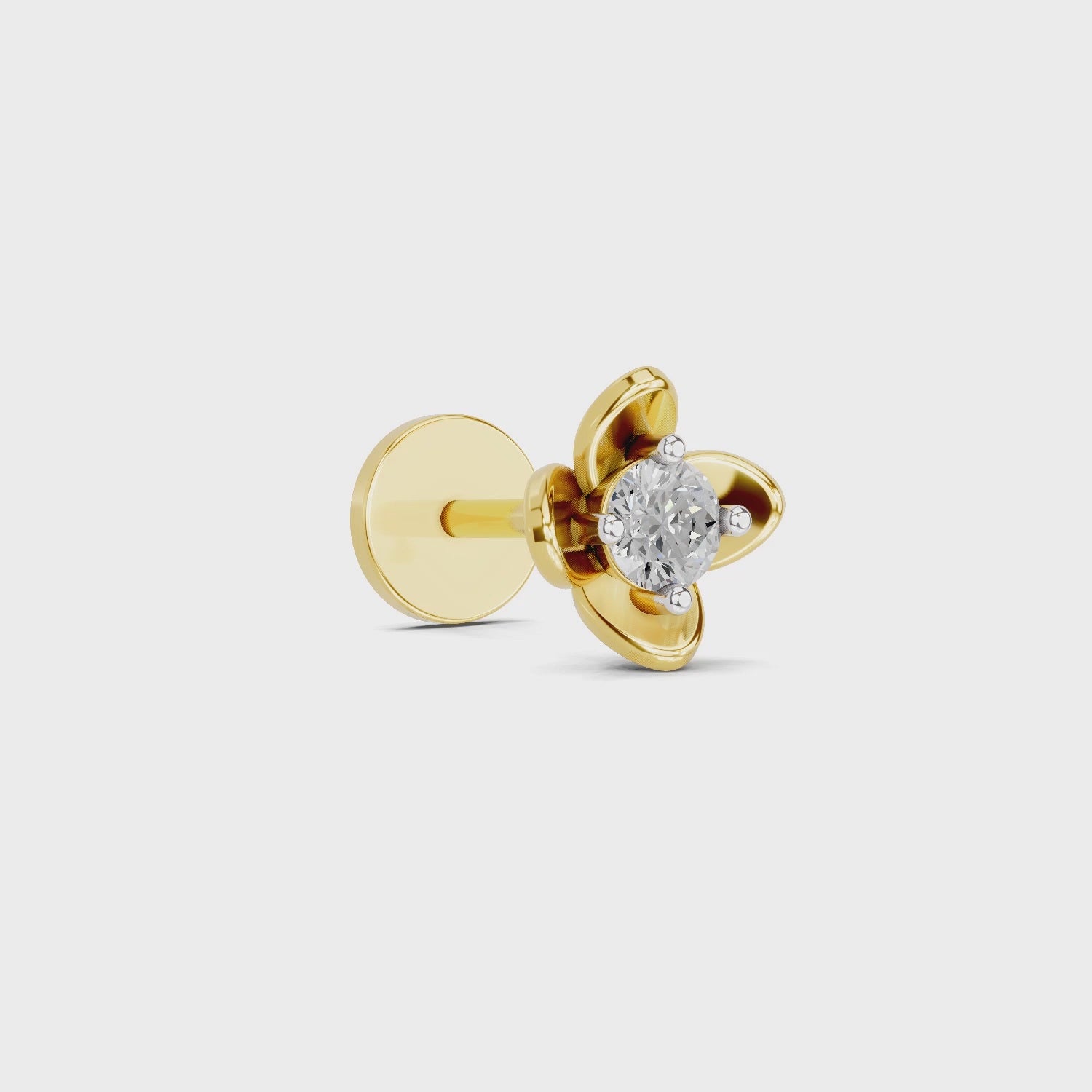 Sparkling Solitaire Diamond Nose Pin
