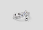 Refined Oval Crown Diamond Ring