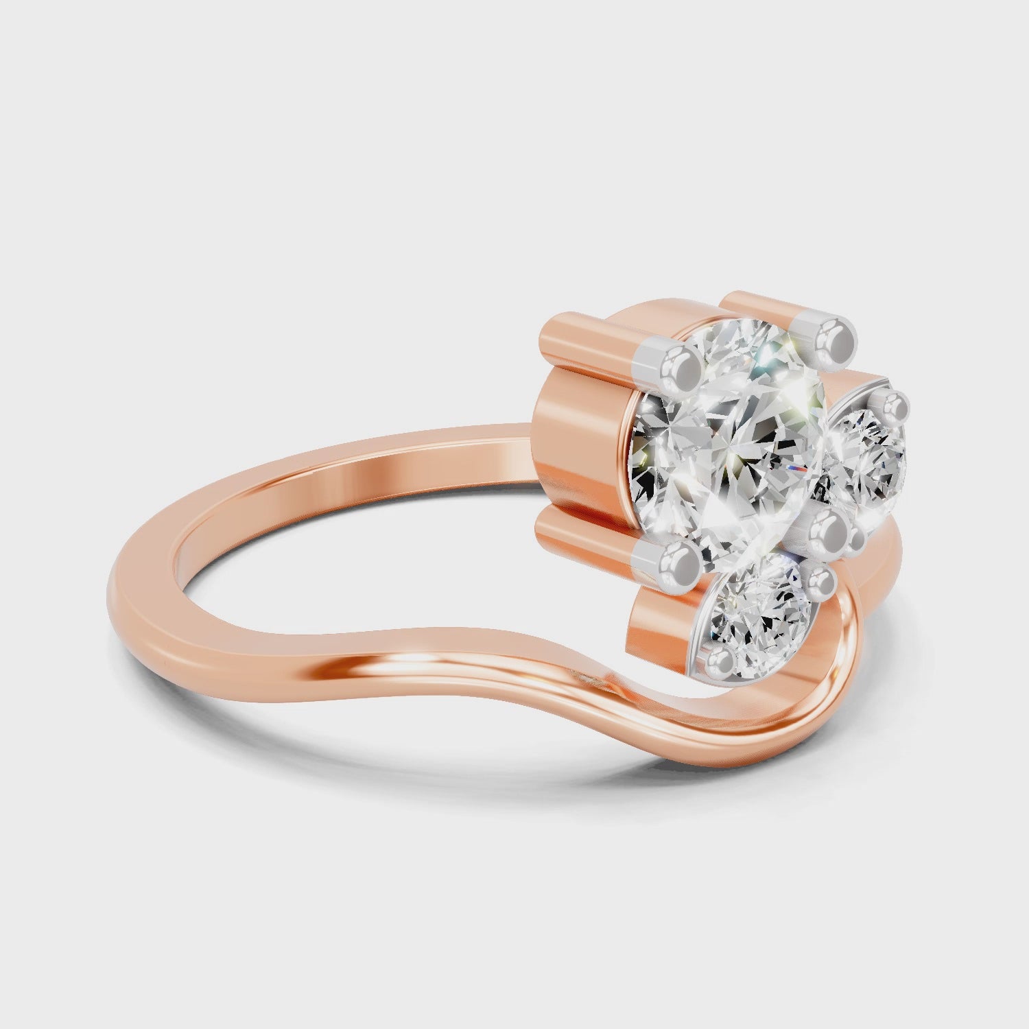 Sparkling Trio Diamond Ring