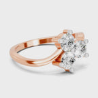Graceful Three-Stone Diamond Ring