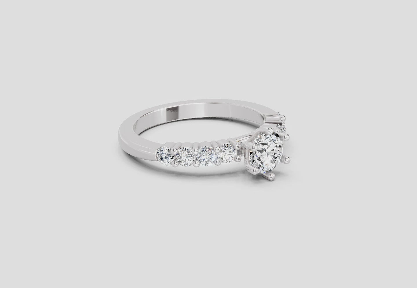 Delicate Diamond Engagement Ring