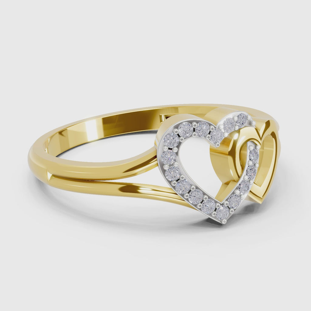 Stunning Heart Diamond Engagement Ring