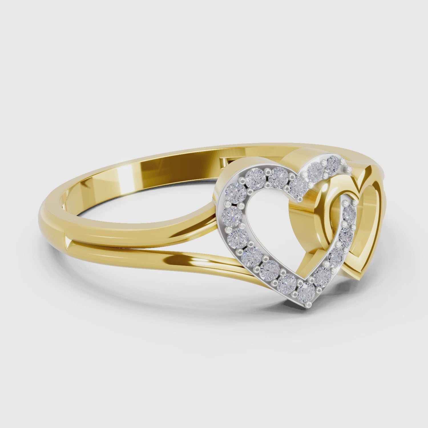 Stunning Heart Diamond Engagement Ring