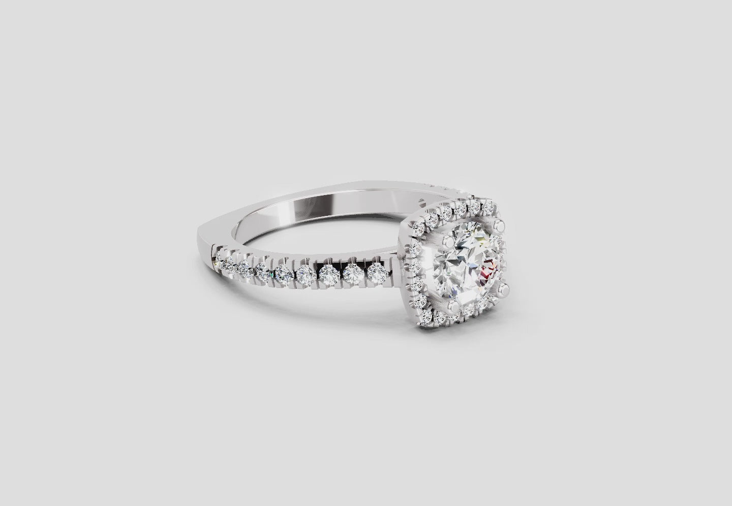 Radiant Halo Diamond Ring