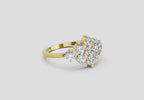 Enchanting Floral Cluster Diamond Ring