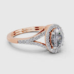 Brilliant Oval Halo Diamond Engagement Ring
