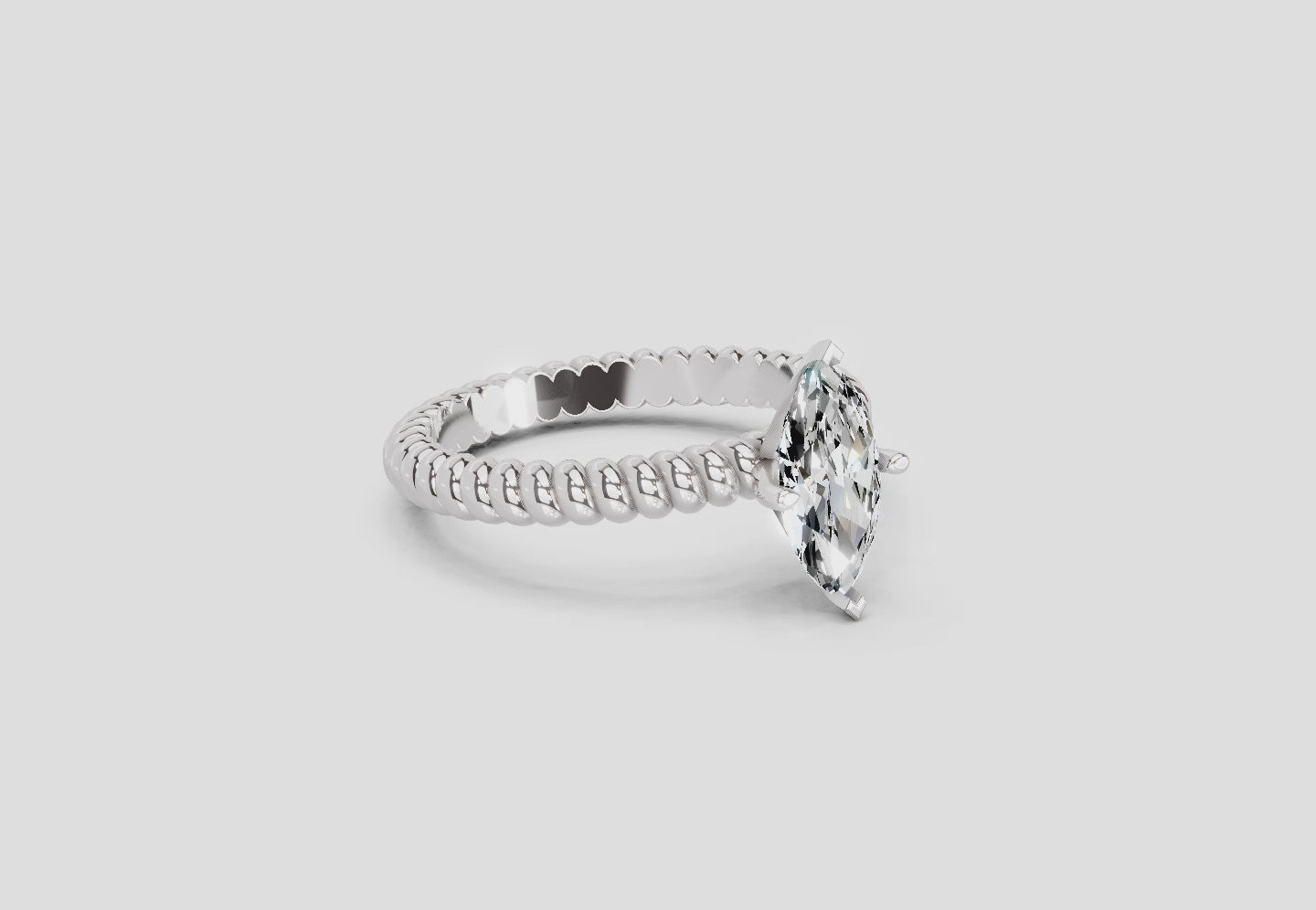 Enchanting Marquise Solitaire Diamond Ring