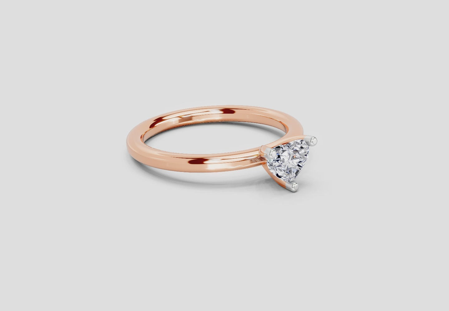 Majestic Heart Solitaire Diamond Ring
