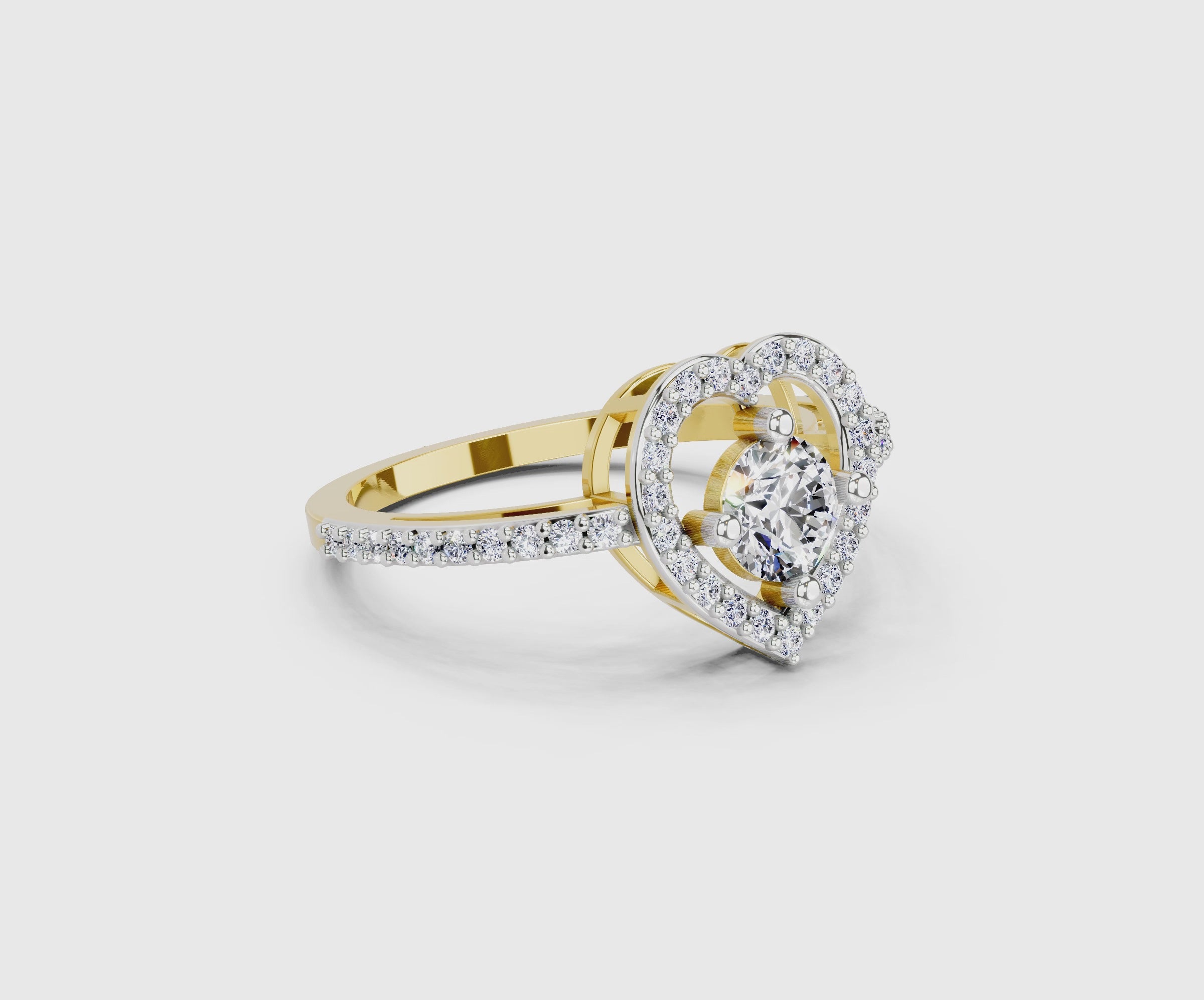 Celestial Round Halo Diamond Ring