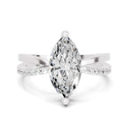 Pranavi Crossover Marquise Lab Grown Diamond Ring