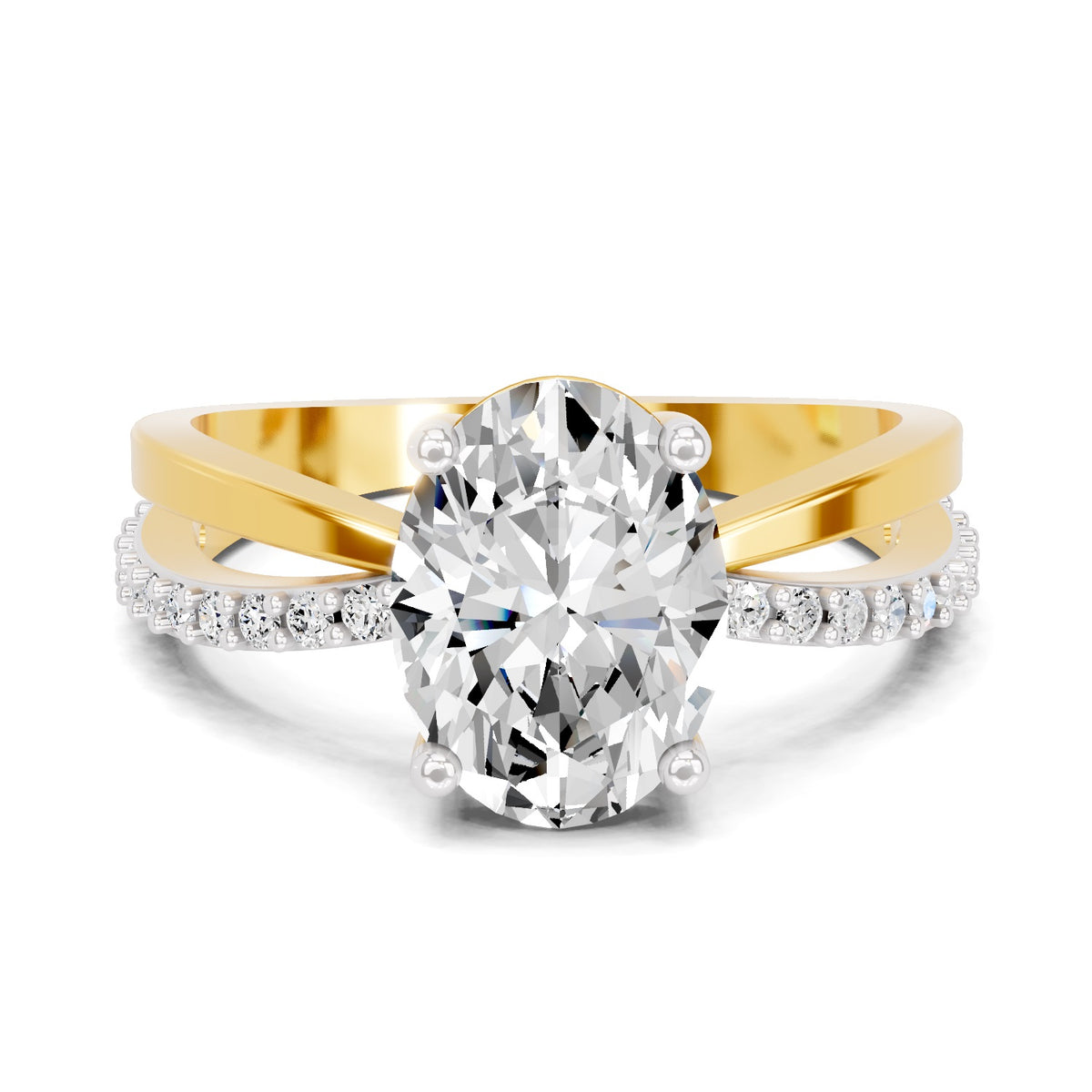 Sancia Intertwined Oval Lab Grown Diamond Ring