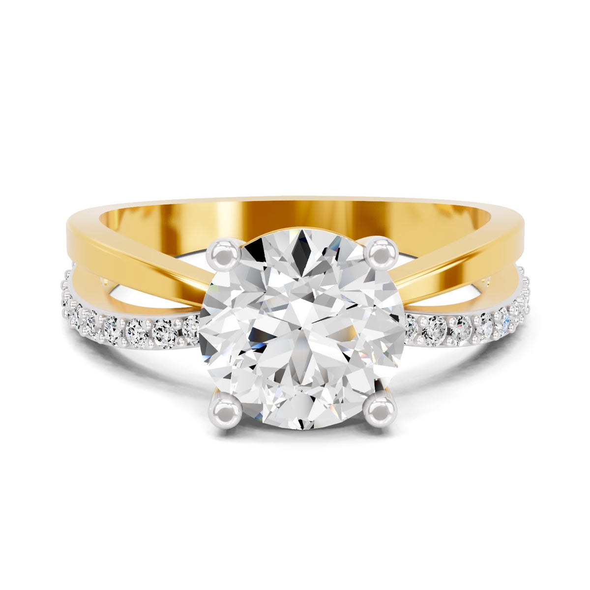Vespera Intertwined Round Lab Grown Diamond Ring