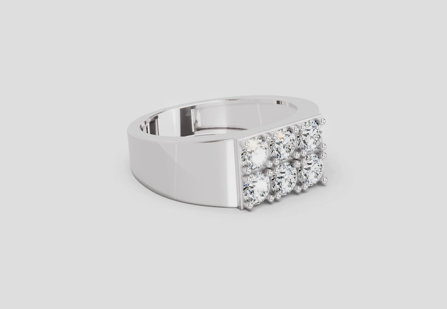 Elegant Round Cluster Diamond Ring
