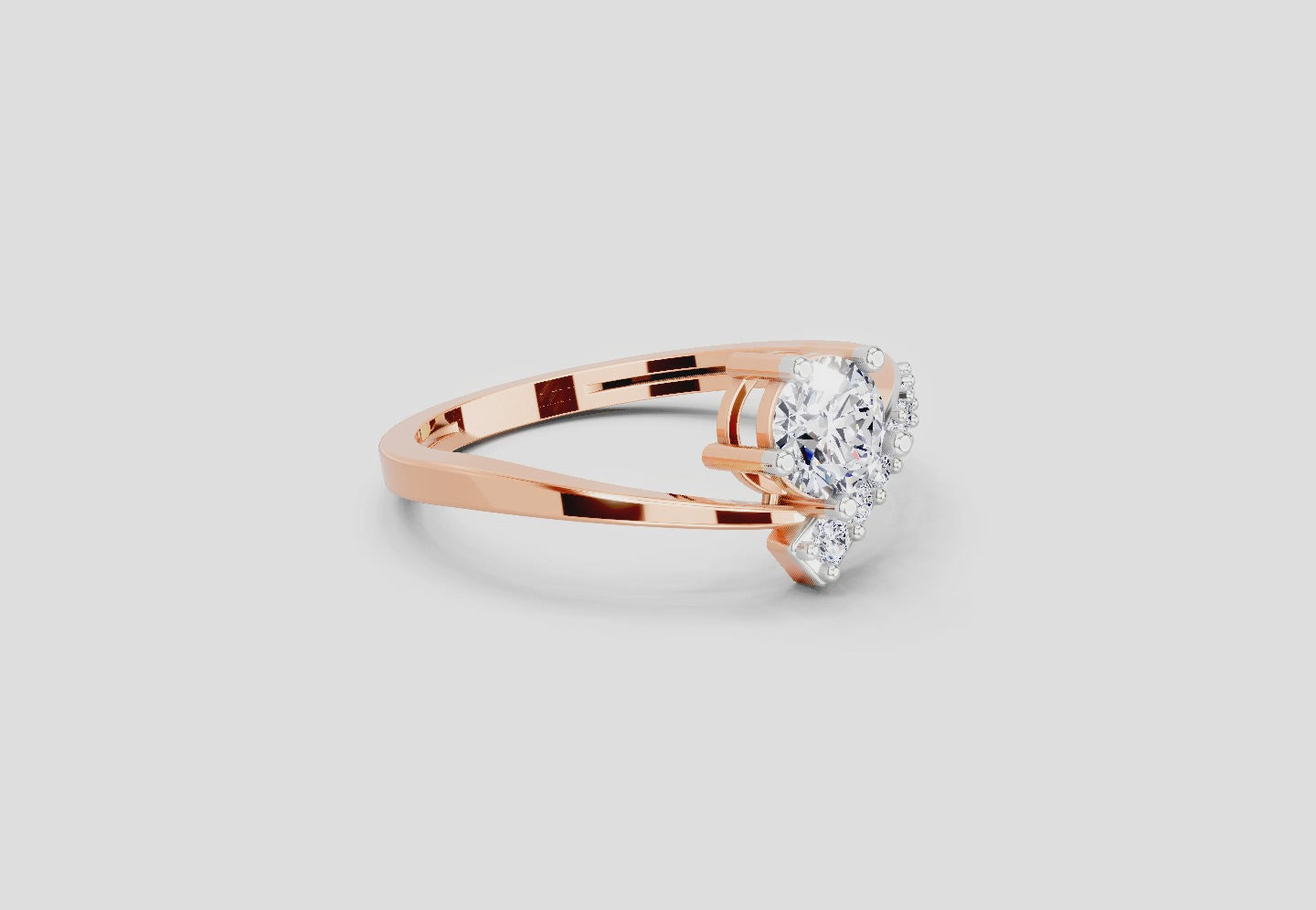 Dreamy Twist Bypass Diamond Ring