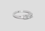 Gleaming Three-Stone Diamond Ring