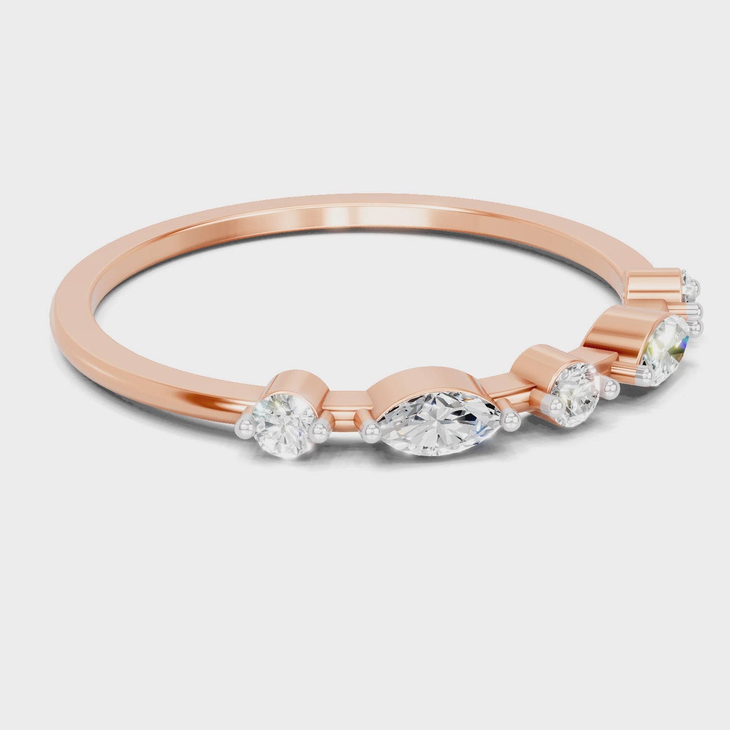 Sparkling Marquise Diamond Ring