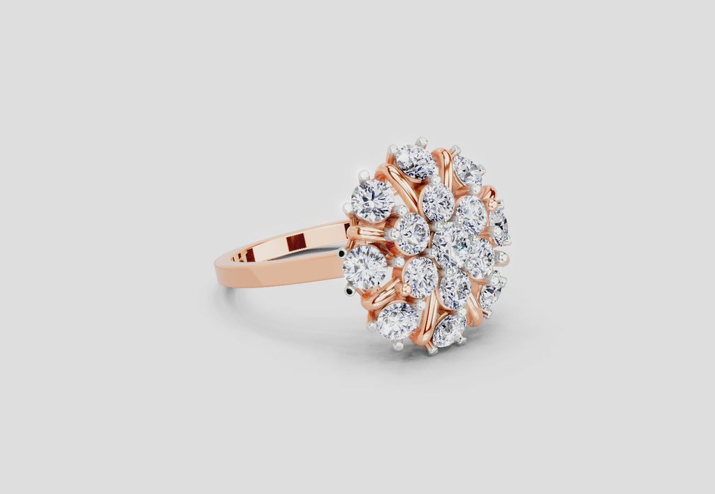 Lustrous Cluster Diamond Ring