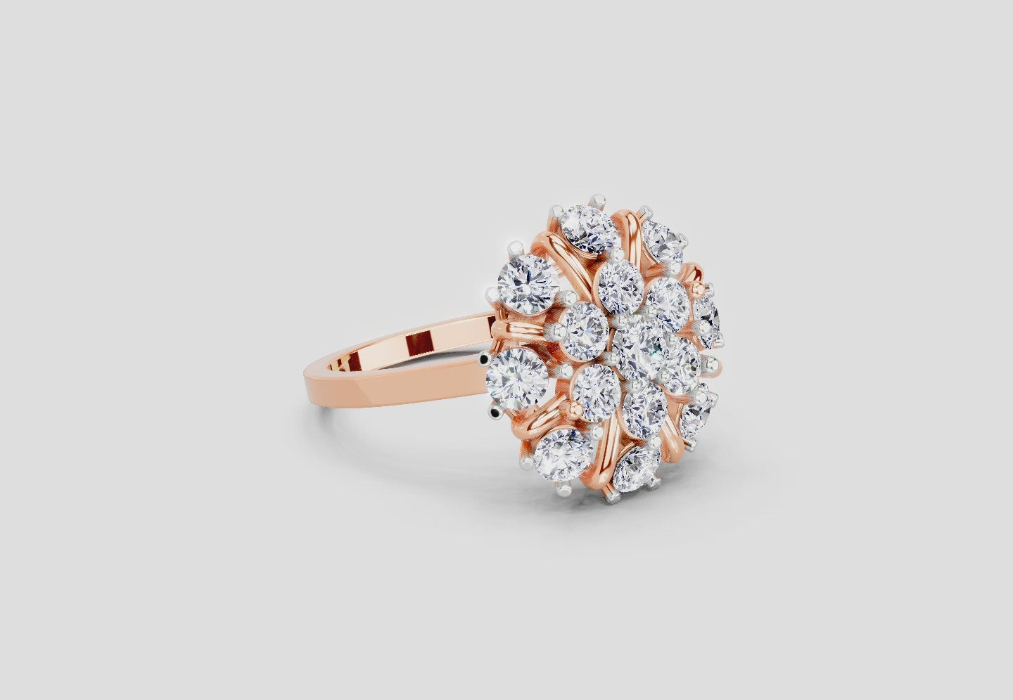 Lustrous Cluster Diamond Ring