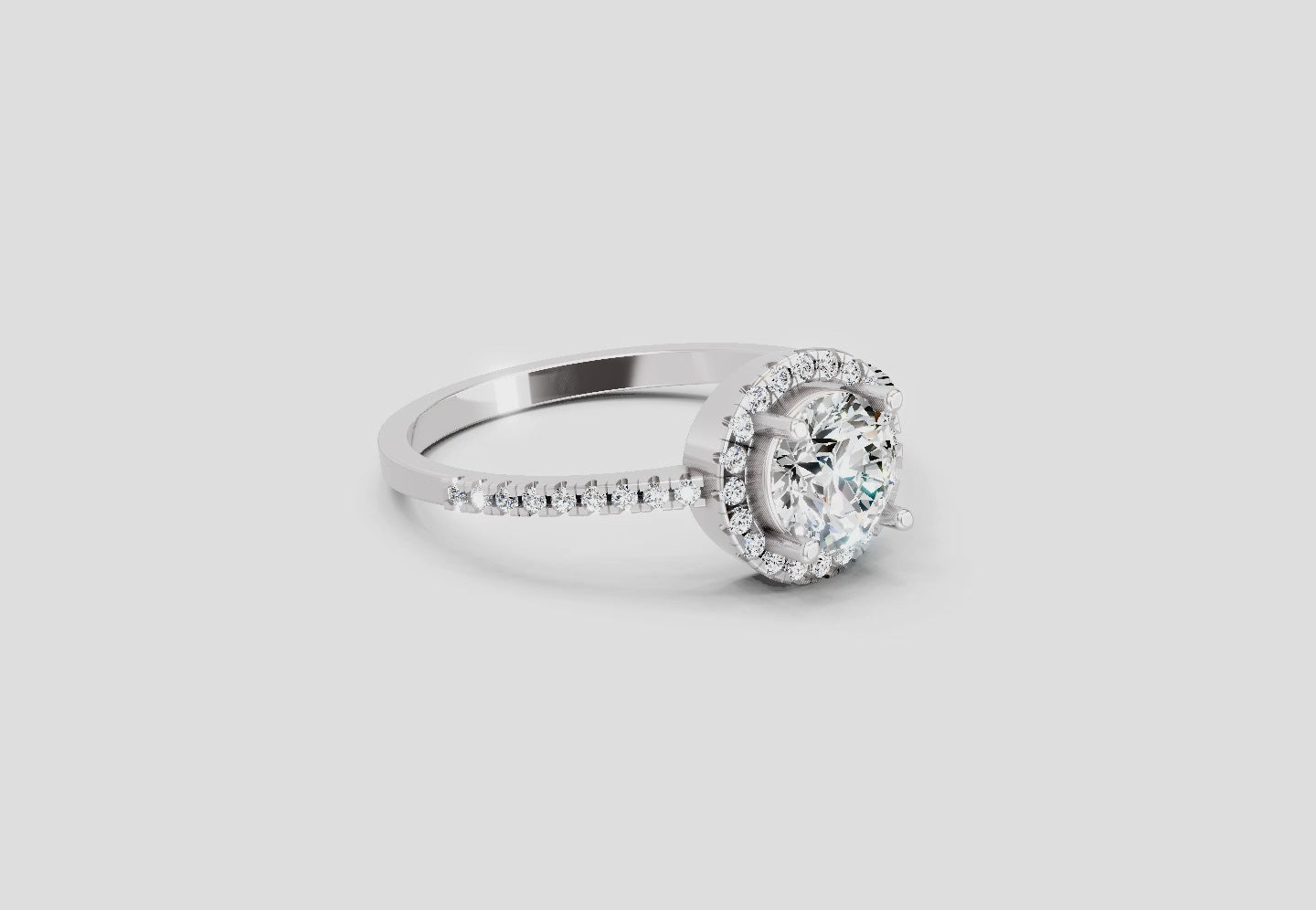 Resplendent Halo Diamond Ring