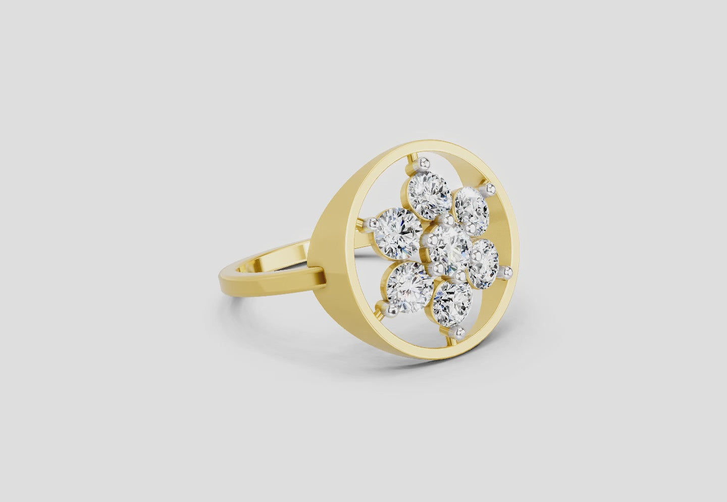 Pristine Floral Diamond Ring