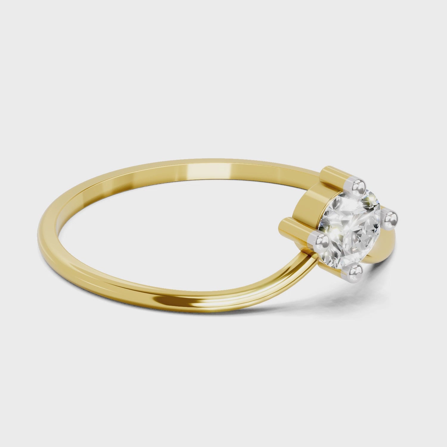 Classic Luna Solitaire Diamond Engagement Ring