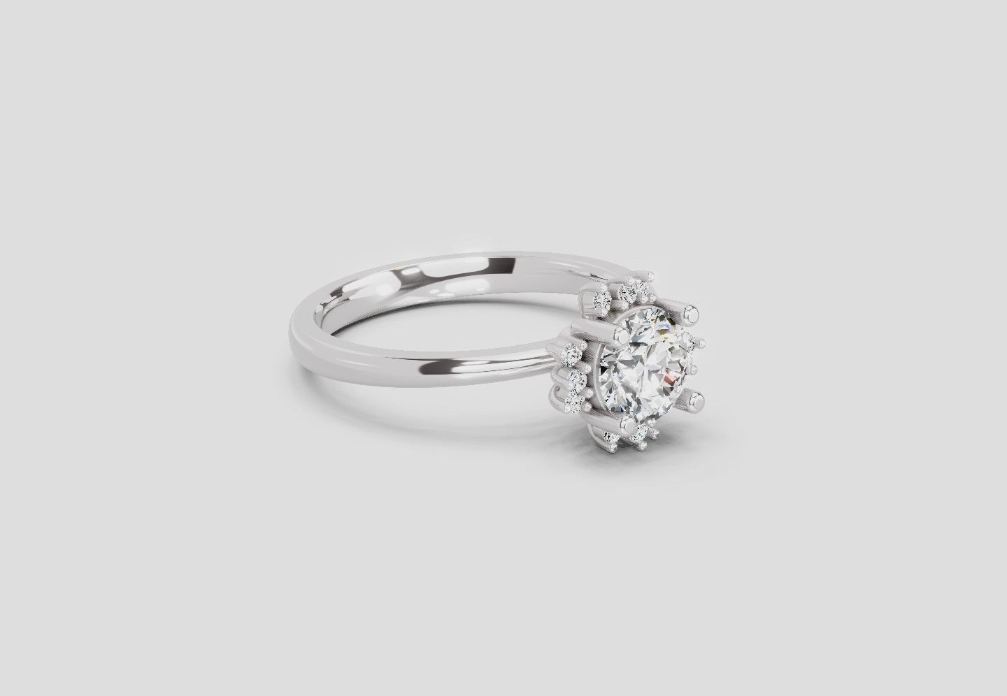 Eternal Round Halo Diamond Ring