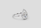 Dreamy Teardrop Halo Diamond Ring