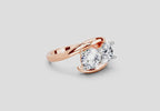 Glistening Round Two-Stone Diamond Ring