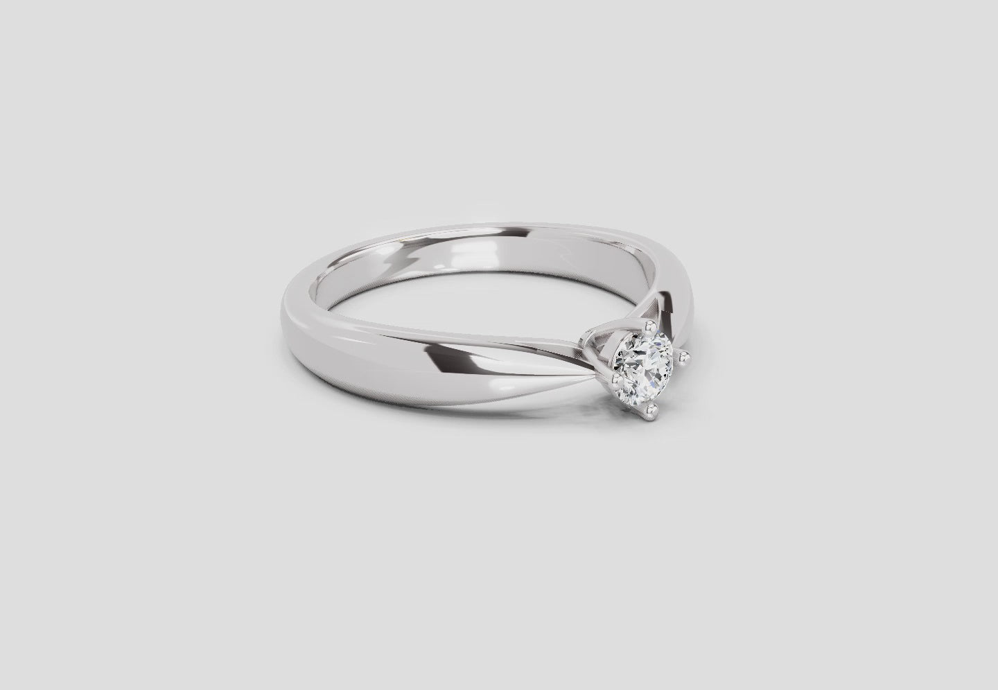 Opulent Round Solitaire Diamond Ring