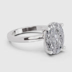 Regal Oval Solitaire Diamond Ring